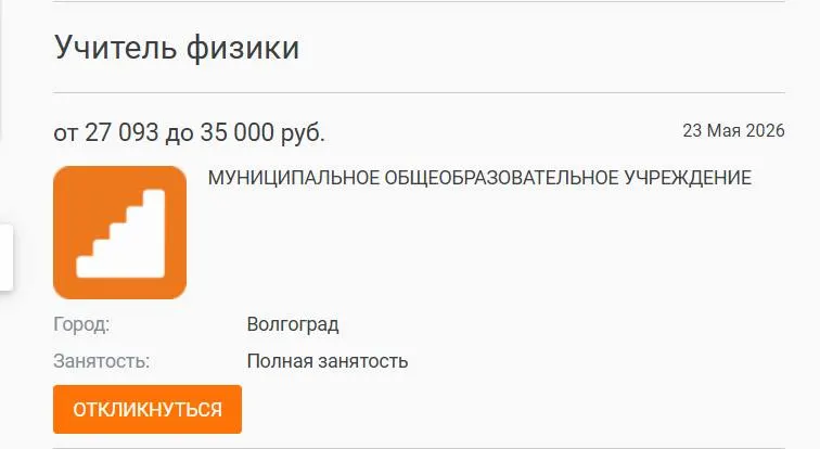 В школе №93 параллели 7–8 классов учились год без преподавателя физики: уроки вели другие учителя. Администрация размещала объявление о вакансии с зарплатой 27 тыс. руб., но кандидатов не нашлось. Директора связывают проблему с низкими окладами и повышенной нагрузкой.