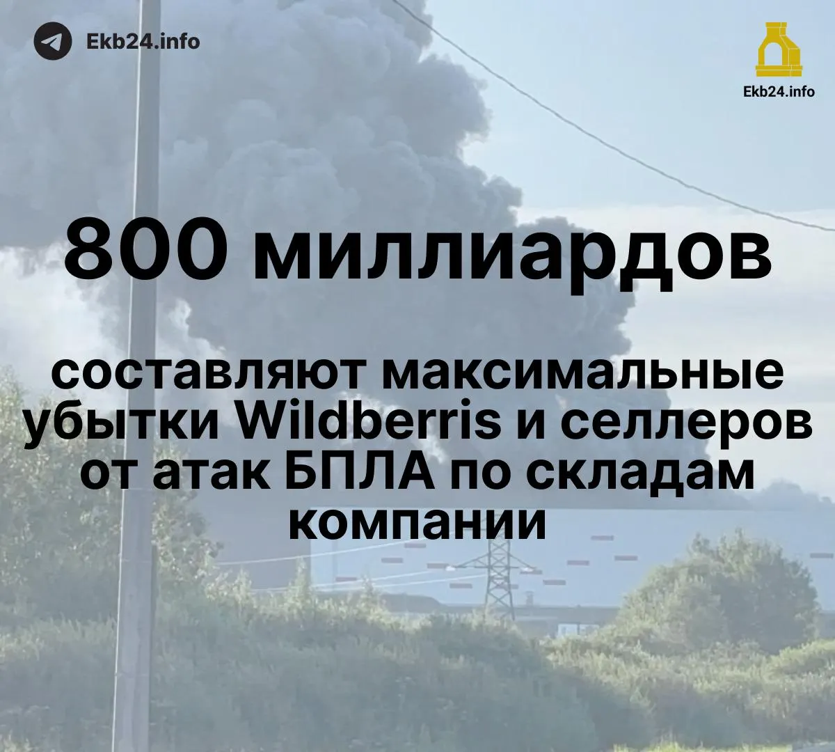 Атаки дронов на инфраструктуру Wildberries привели к масштабным потерям: ущерб оценивают в 600–800 млрд рублей, у некоторых продавцов уничтожено до 95% ассортимента без выплат компенсаций.